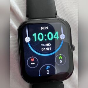 NIB ZL54C Smartwatch Bluetooth Call Fitness Tracker Waterproof Black